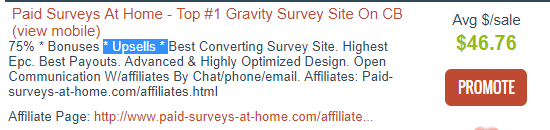 paid surveys at home affiliate info