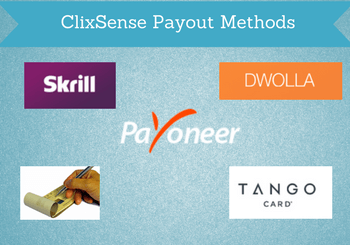 clixsense payout methods