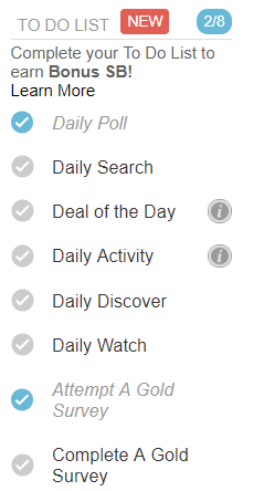 swagbucks daily checklist