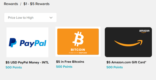 payout options of prizerebel