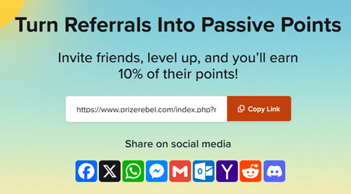 referral program of prizerebel
