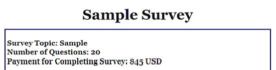 fake sample survey