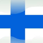 finland flag button