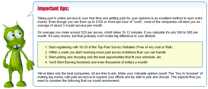 surveymonster tips