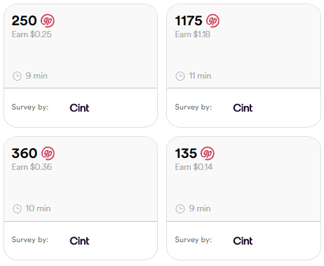 grabpoints surveys examples