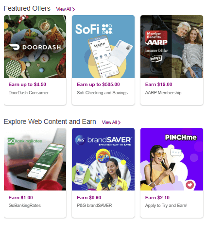 paid offers examples on inboxdollars