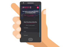 mobile with cointiply website