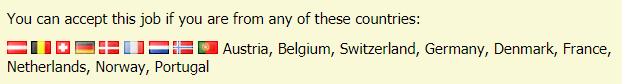 task available countries example