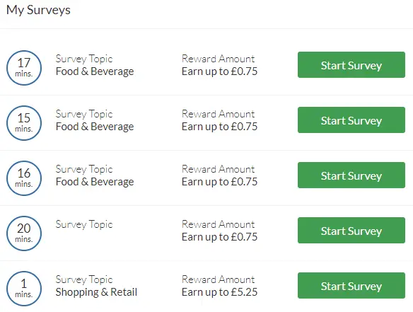 valued opinions surveys examples
