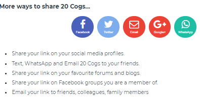 20cogs sharing methods