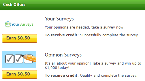 cash offers on surveysemail