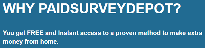 paid survey depot landing page