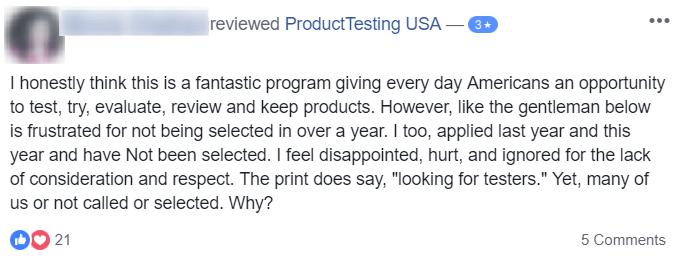 product testing usa facebook review