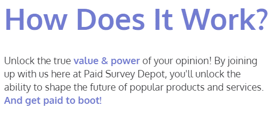 what paid survey depot offers