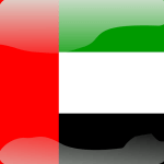 united arab emirates flag button