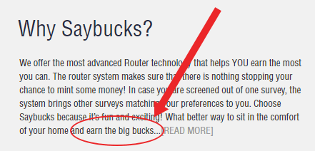 big bucks claims on saybucks