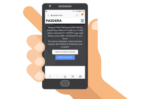 mobile with paidera website