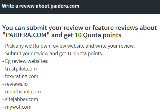 paidera reviews task conditions