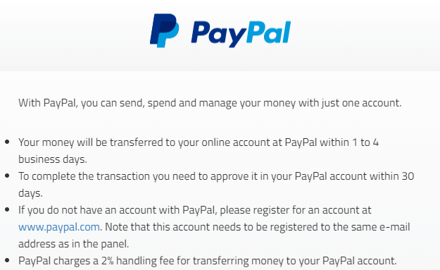 panelchamp paypal conditions