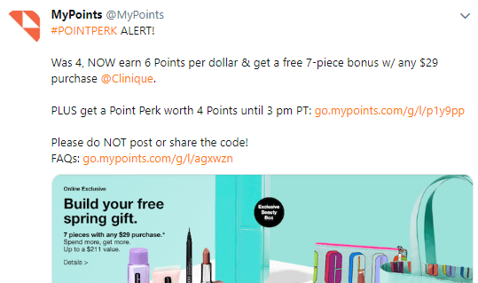 mypoints points perk example