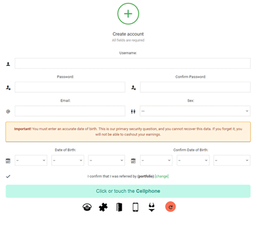 PaidVerts registration form