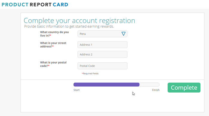 Registration for ProductReportCard