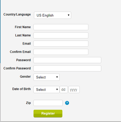 VIP Voice registration panel