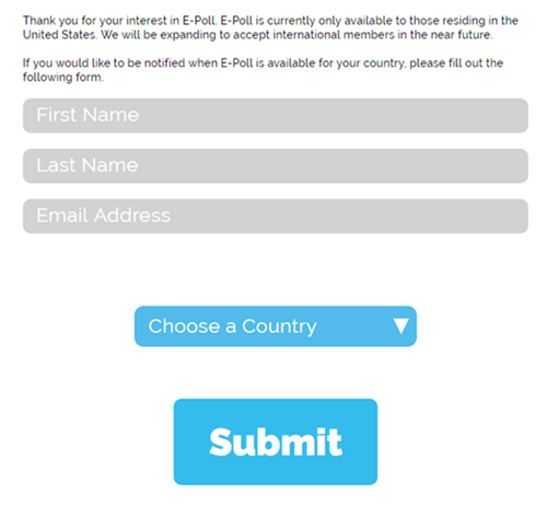 e-poll surveys registration form