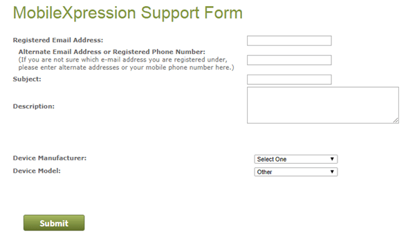 mobilexpression contact form