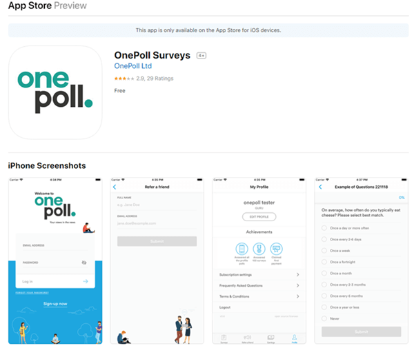 onepoll mobile app