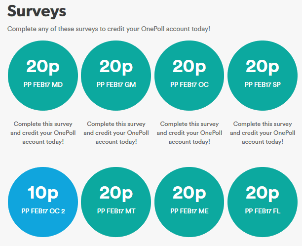 onepoll surveys examples