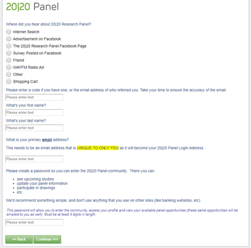 20 20 panel registration