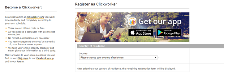 clickworker registration