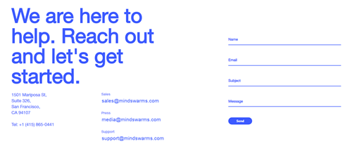 mindswarms contact form