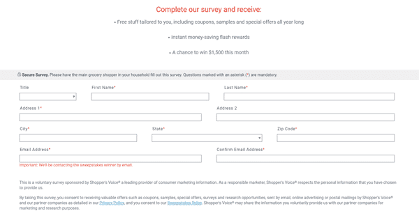 shoppers voice registration