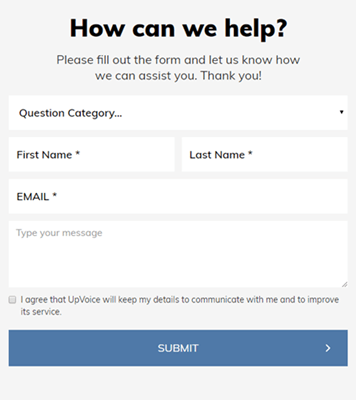 upvoice contact form