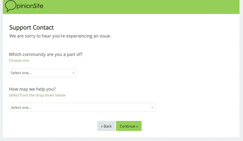 opinionsite contact page