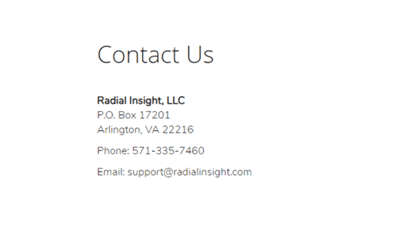 radial insight contact page