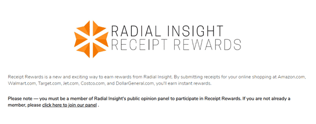 radial insight receipt rewards