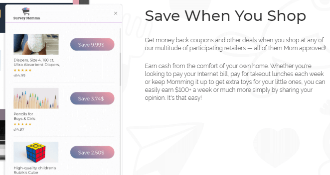survey momma cashback option