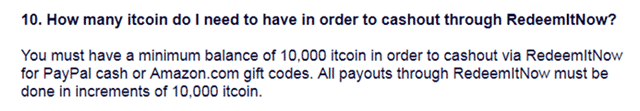 testspin payment threshold