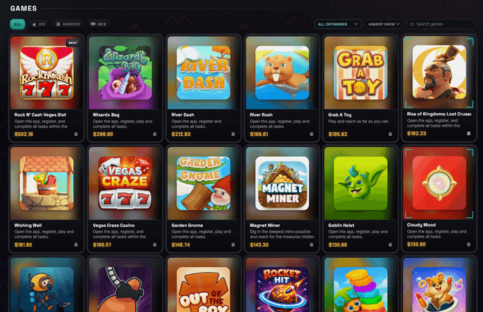 games of rewardxp