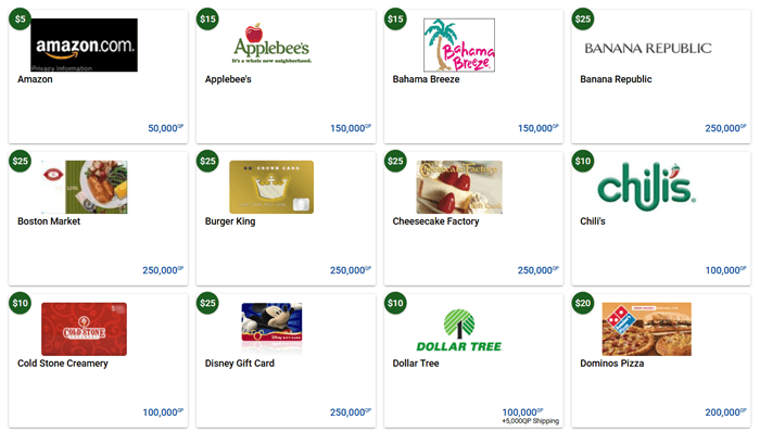 payout of quickrewards