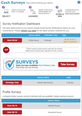 sendearnings paid surveys