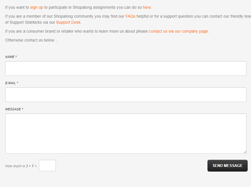 shopalong contact form