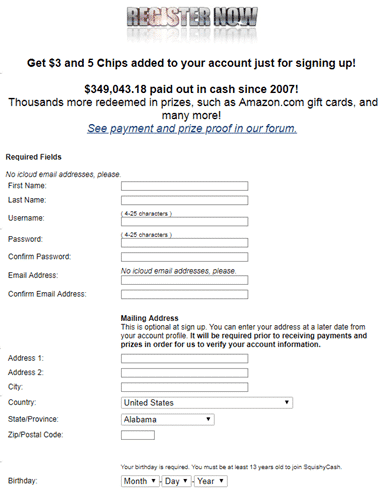 squishycash registration