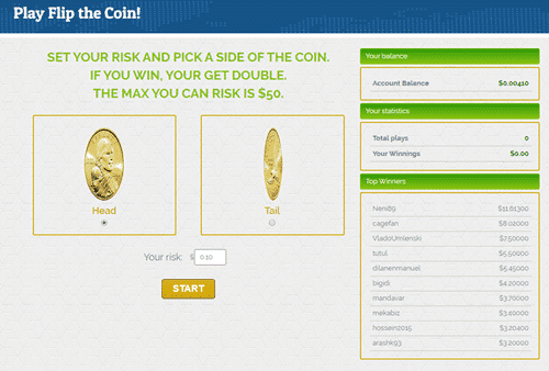 Cliquebook flip the coin