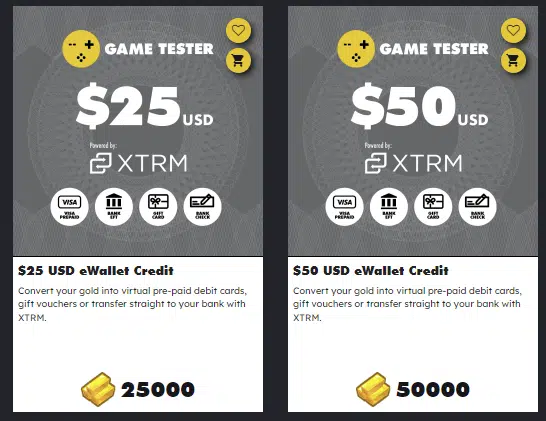 game tester payment methods