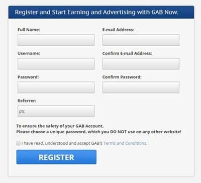 gab registration