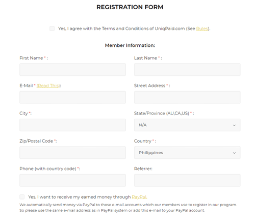 uniqpaid registration
